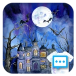 watercolor halloween skin for next sms android application logo